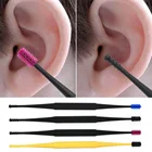 1 шт., двухсторонняя силиконовая ложка для чистки ушей