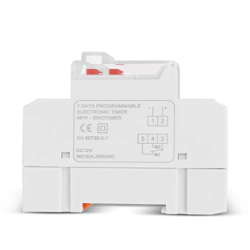 Цифровой таймер TM919 на солнечной батарее 12 В постоянного тока 30 А 5 контактов 1NO + 1NC