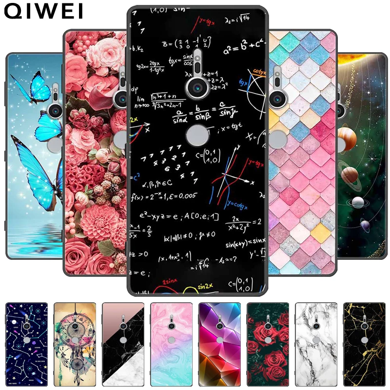 Phone Cases For Sony Xperia XZ2 Cover Marble Painted Soft TPU Funda for Sony XZ1 XZ3 XZ2 Compact Premium Case Shells Coque Para