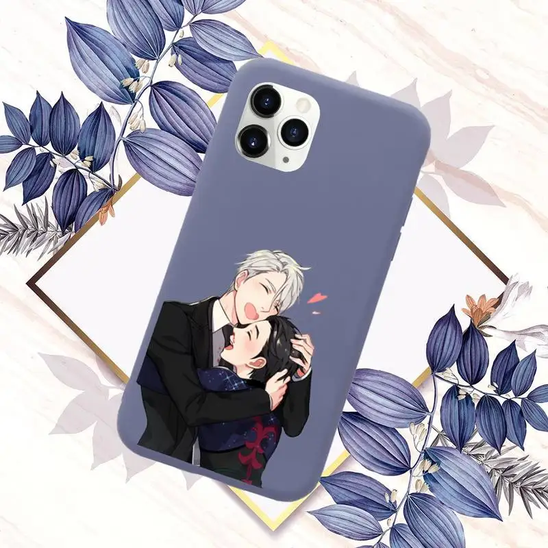 

yuri on ice Japan anime Phone Case Candy Color for iPhone 6 7 8 11 12 s mini pro X XS XR MAX Plus