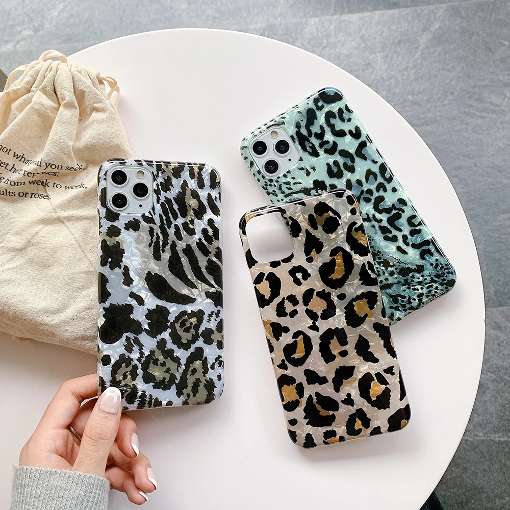 

Luxury Leopard Texture Phone Case for IPhone 12 Pro Max X XR XS SE 2020 Silicone Cover for IPhone 9 7 8 Plus 8Plus 11Pro Coque