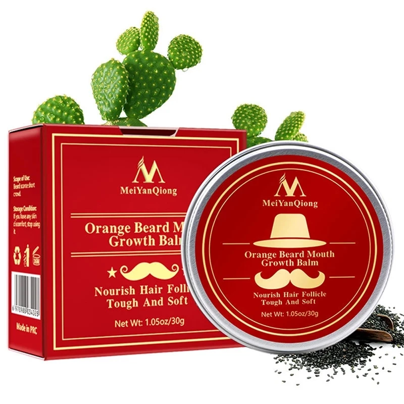 

Men's Plant Dense Tough Beard Care Cream Moisturizing Smooth Promote Growth Lubrication Cream Beard Care Cream