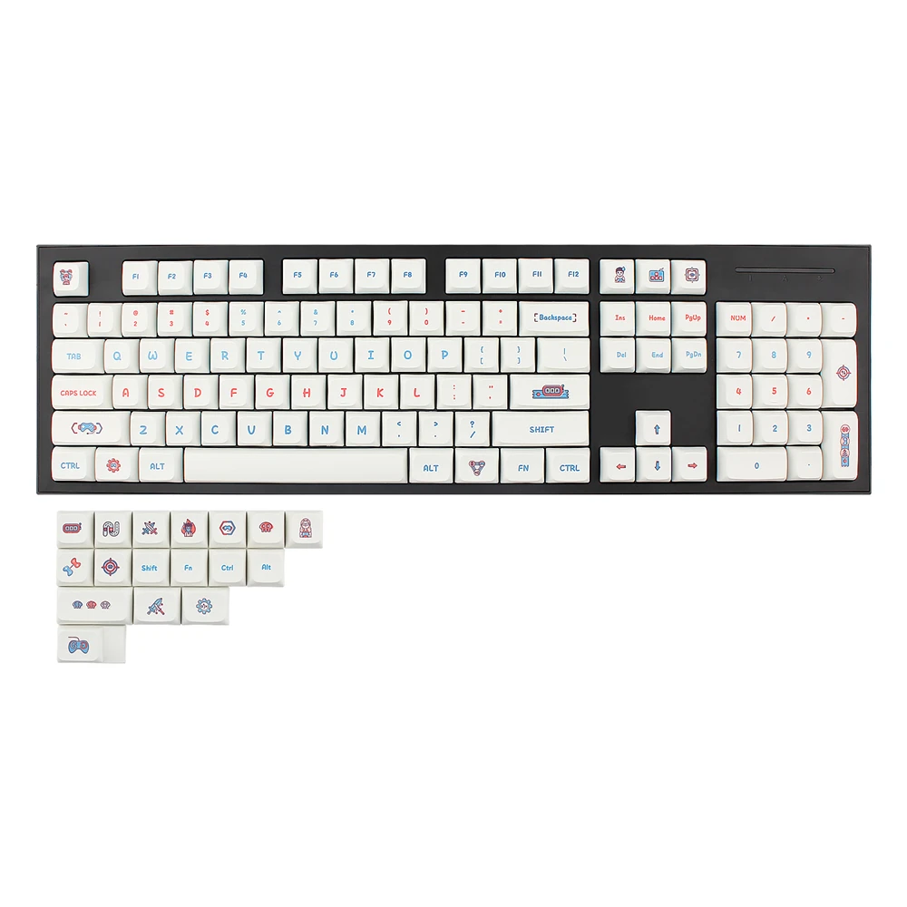 

Набор клавиш XDA для механической клавиатуры GH60 GK61 64 68 84 87 104 104 V, 108 + 17 игровых городов
