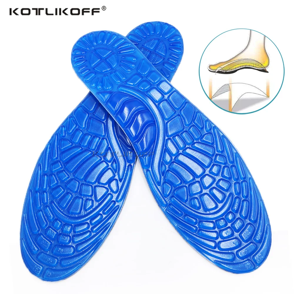 

Soft Silicone Sport Insoles Orthotic Arch Support Massaging Shoe Pad Running Gel Insoles Insert Cushion for Walking Hiking
