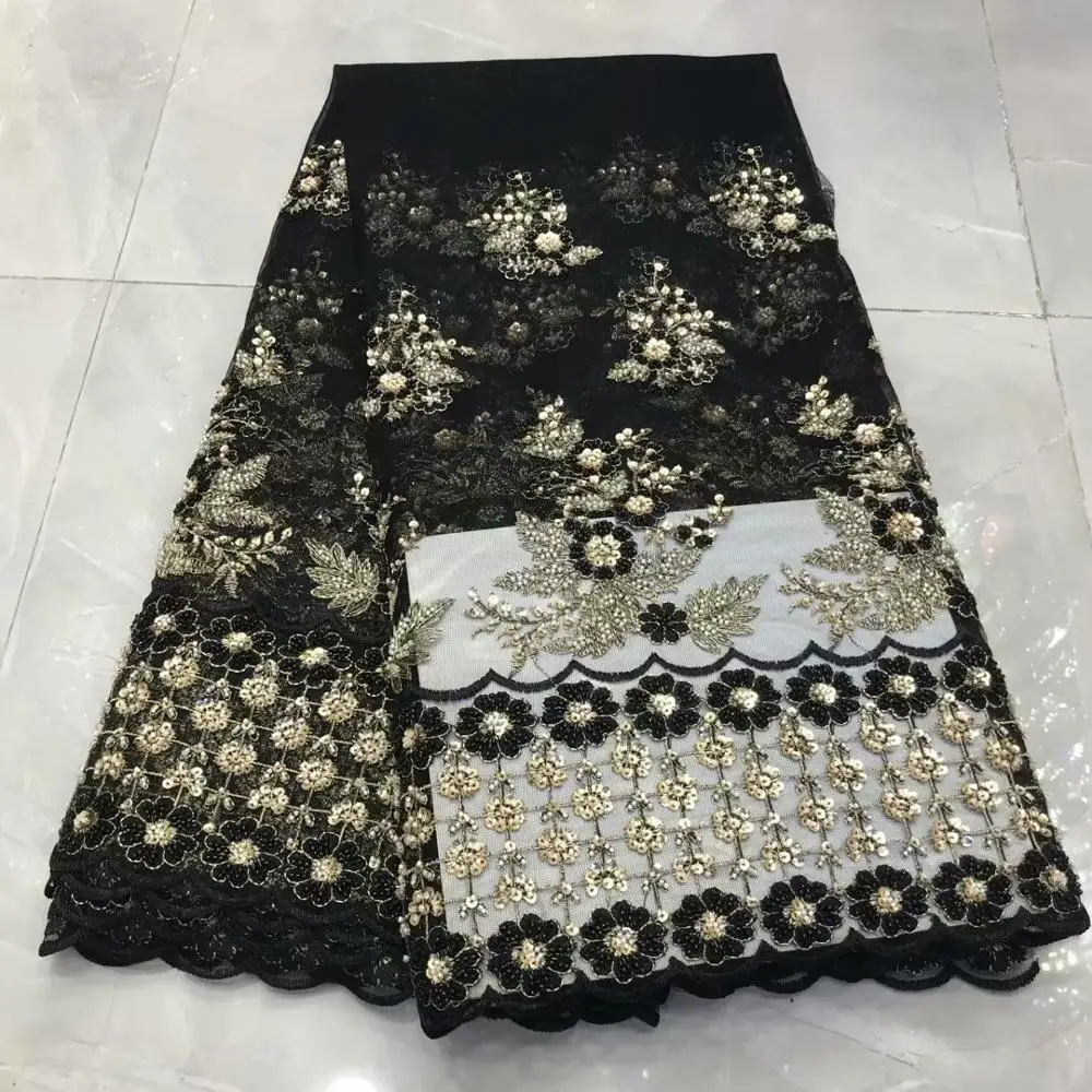 Новейшие Африканские кружева 2020 3D кружевная ткань ручной работы вышивка