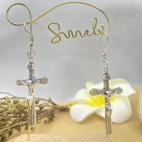 fashion new alloy cross jesus earrings ladies earrings christmas gifts