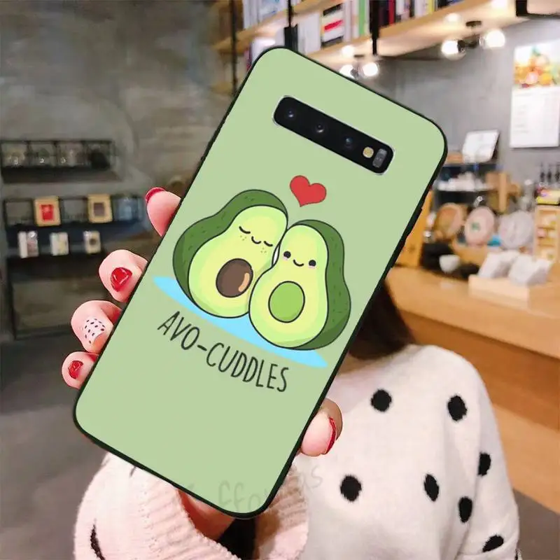 

Cartoon Cute Avocado Phone Case For Samsung A50 A51 A71 A20E A20S S10 S20 S21 S30 Plus ultra 5G M11 funda shell
