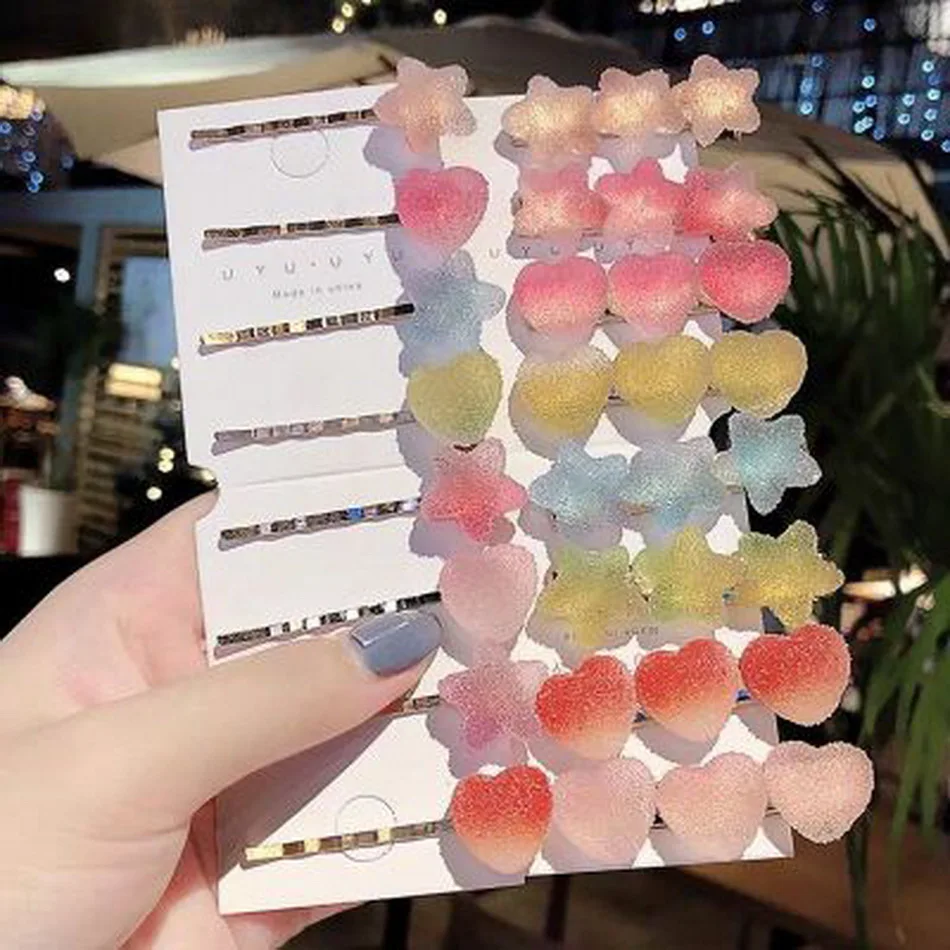 2 шт./компл. летние радужные заколки для волос девочек заколка на волосы цветами