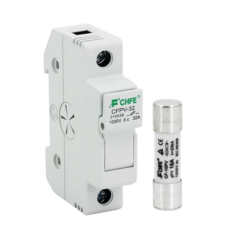 Фотоэлектрический предохранитель 1000V DC Держатель предохранителя 10x38 GPV PV |
