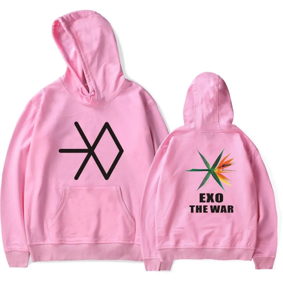 Модные толстовки с надписью THE WAR Of спортивные свитера EXO для мужчин и женщин