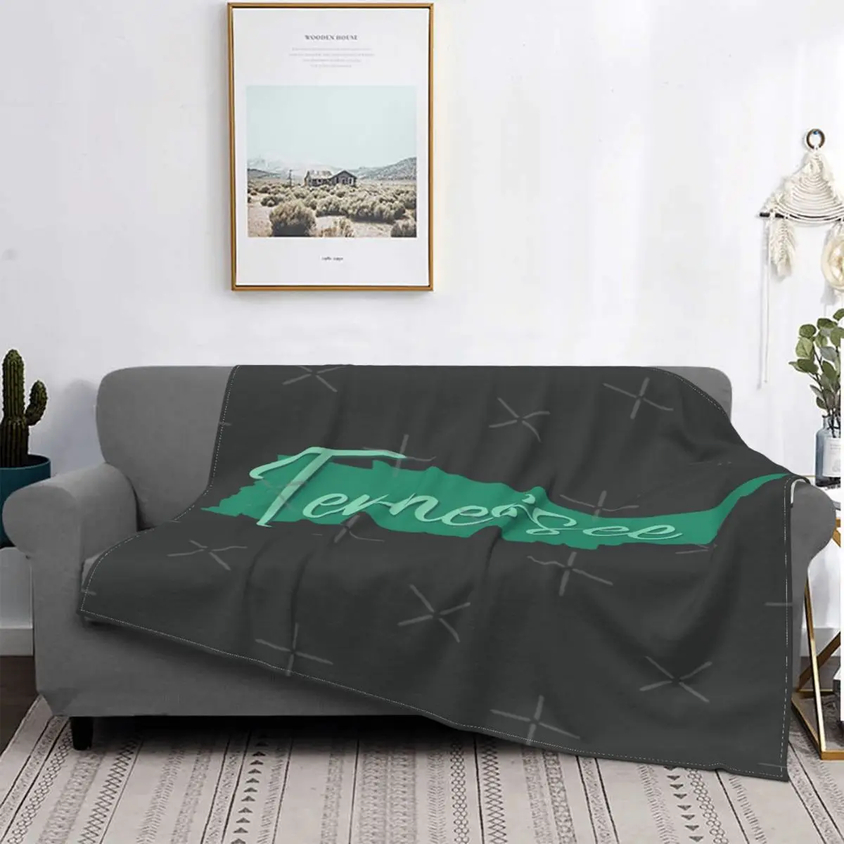 

Manta a cuadros con estampado de mapa verde, colcha para cama, manta de verano, con cuadros
