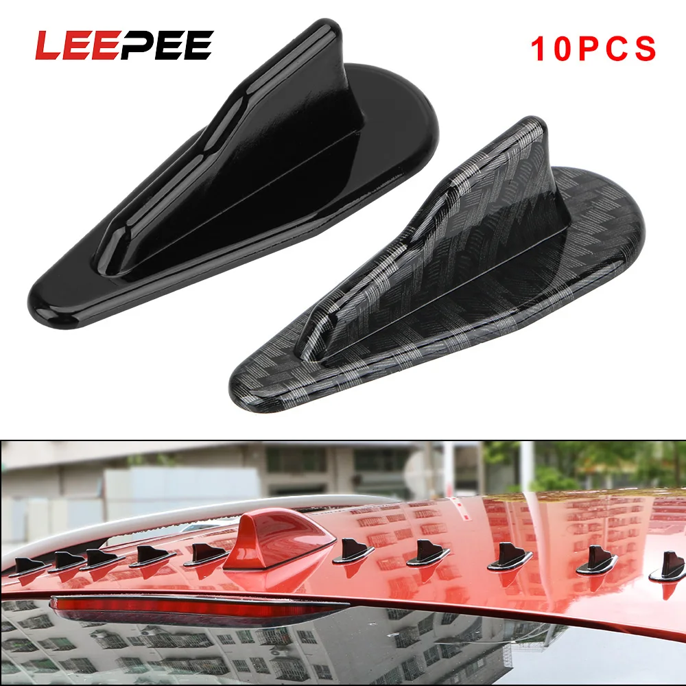 

LEEPEE 10 шт. авто крыло спойлер на крыше плавник акулы Вихревой генератор Универсальный Акула плавный диффузор