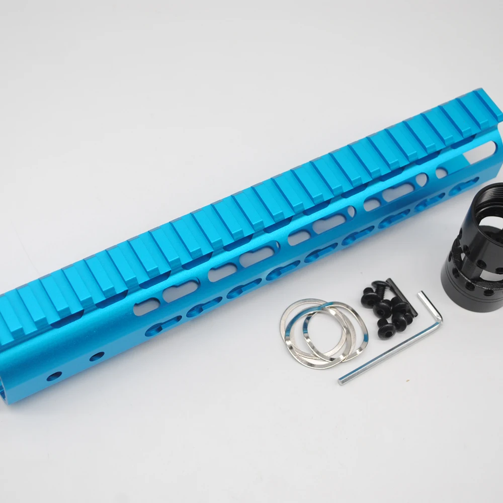 

TriRock 10'' inch Length Keymod Handguard Free Float Rail Mount System Ultralight Hand Guard BLUE Free Shipping