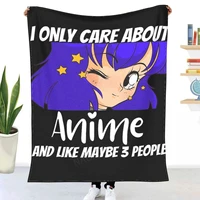 anime merch i only care about anime and like maybe three people throw blanket sheets on the bed blanket on the sofa
