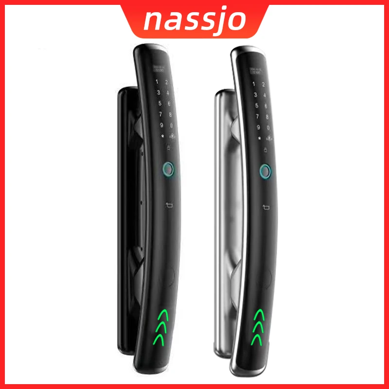 nassjo biometric fingerprint lock security intelligent electronic lock with password rfid unlock keyless lock for home office free global shipping