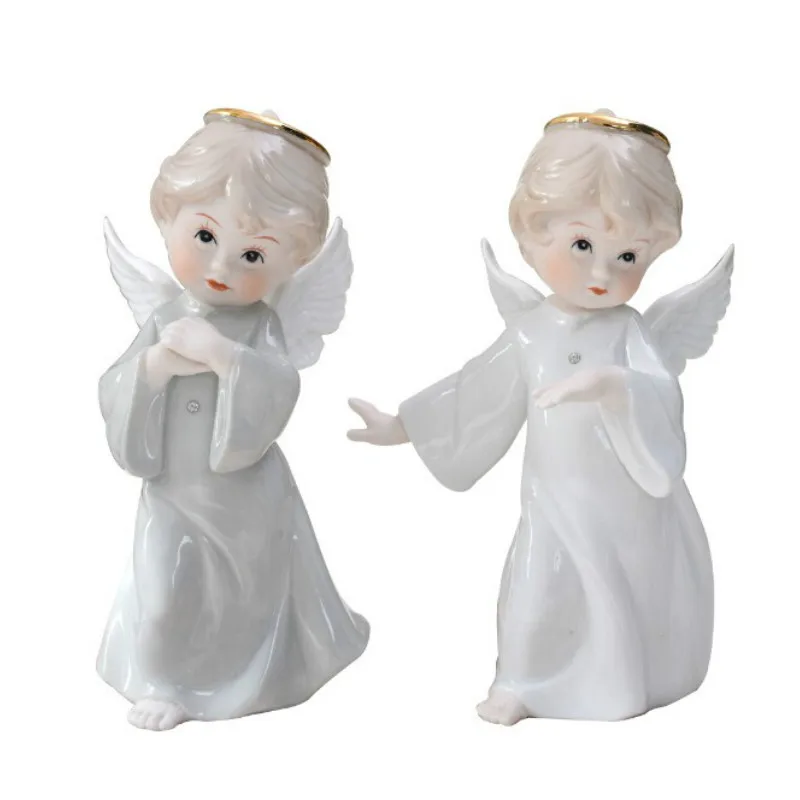 Европейская керамическая фигурка Ангела гриль украшение прекрасные ремесла