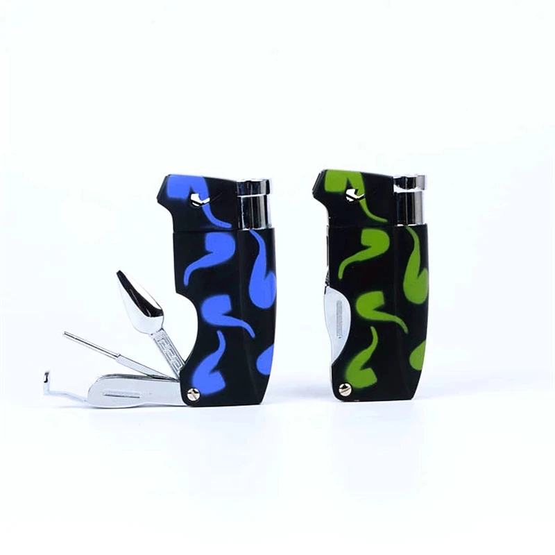 Многофункциональная газовая зажигалка компактная прикуривательная с бутановым