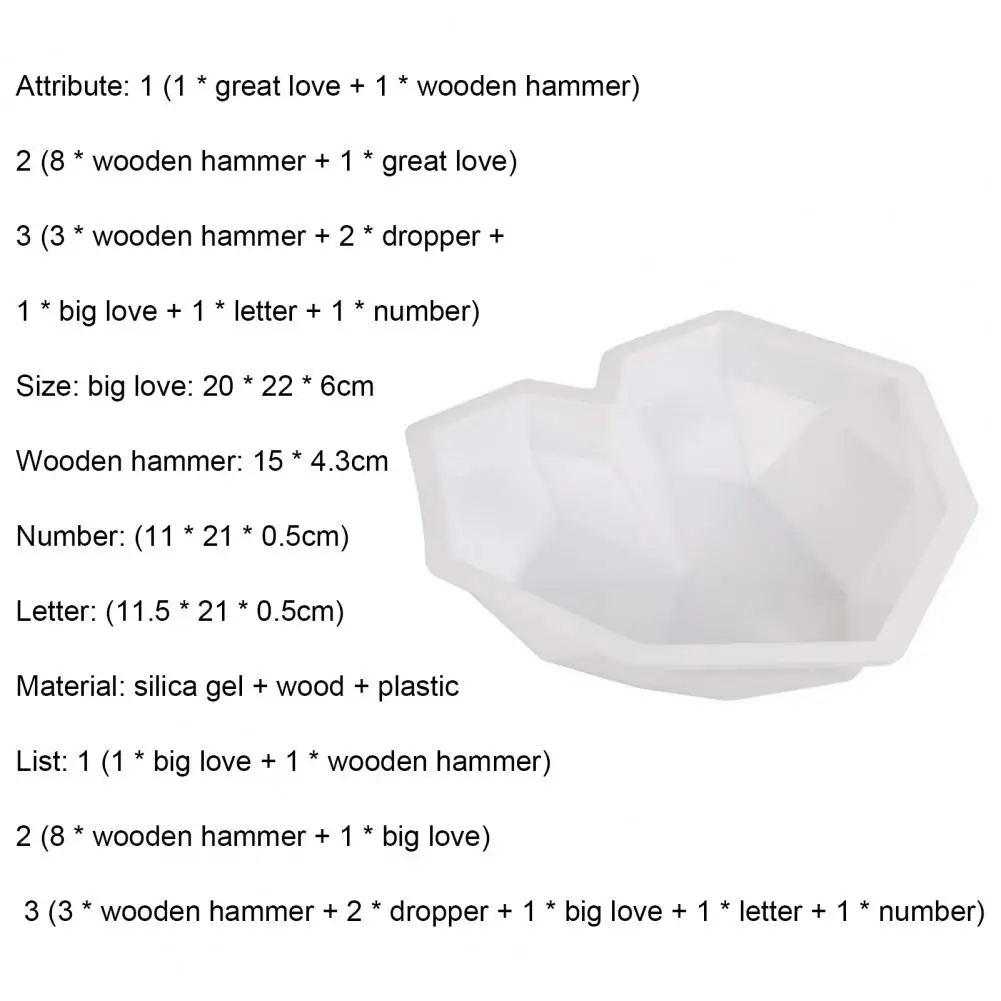 

Baking Mold Love Shaped Kitchen Baking Pan Silicone Candy Cookies Mould for Bakery