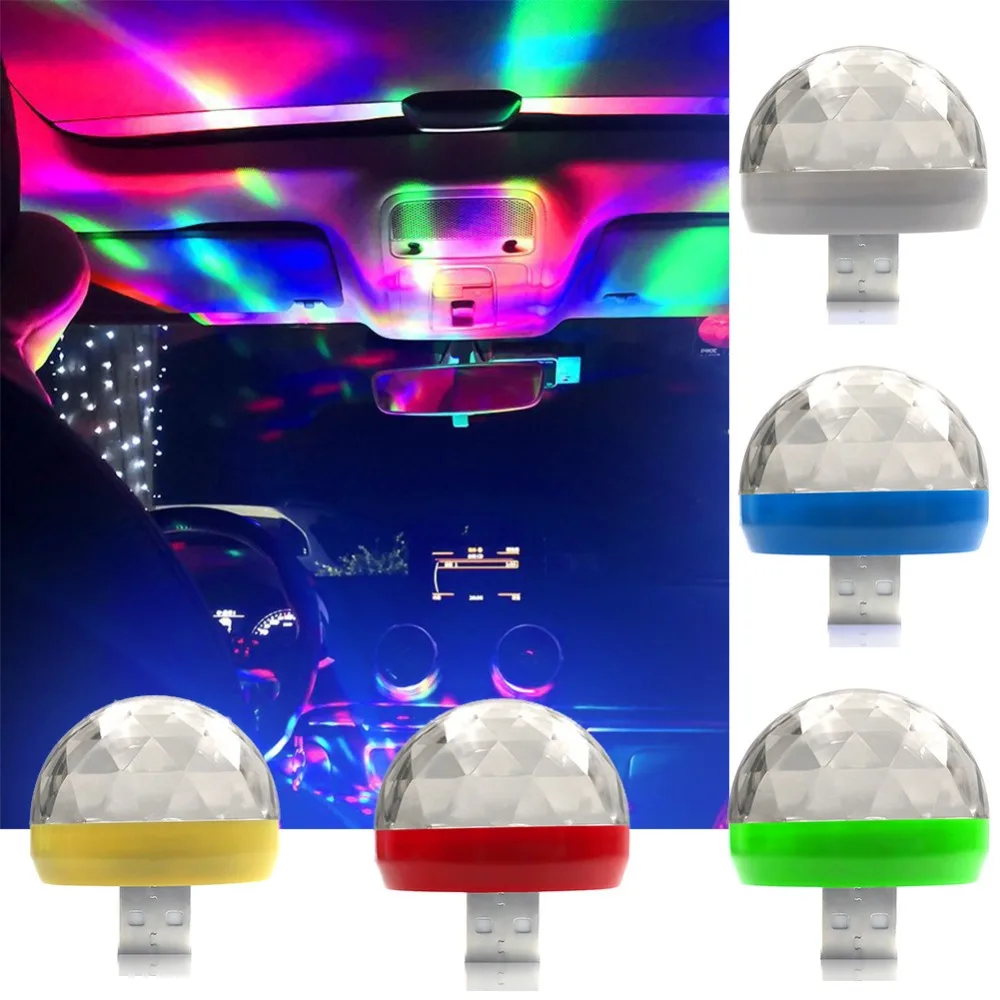 Авто лампа USB светильник par DJ RGB мини красочная музыкальная резонаторная USB-C Apple