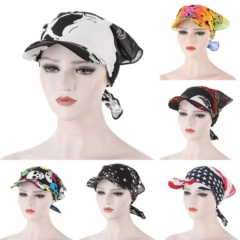 

Print Sun Hats for Women Ladies Visor Hat Beach Hats bonnet Cap Casual Riding Cap Anti-ultraviolet Travel Hat Gorras Hombre 2021