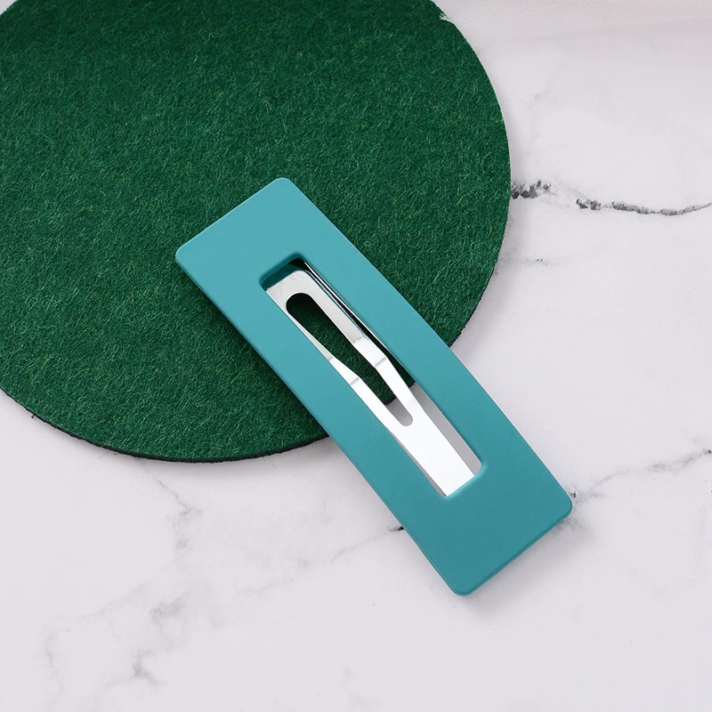 1 шт. однотонные заколки для волос из смолы геометрические Пустые Квадратные