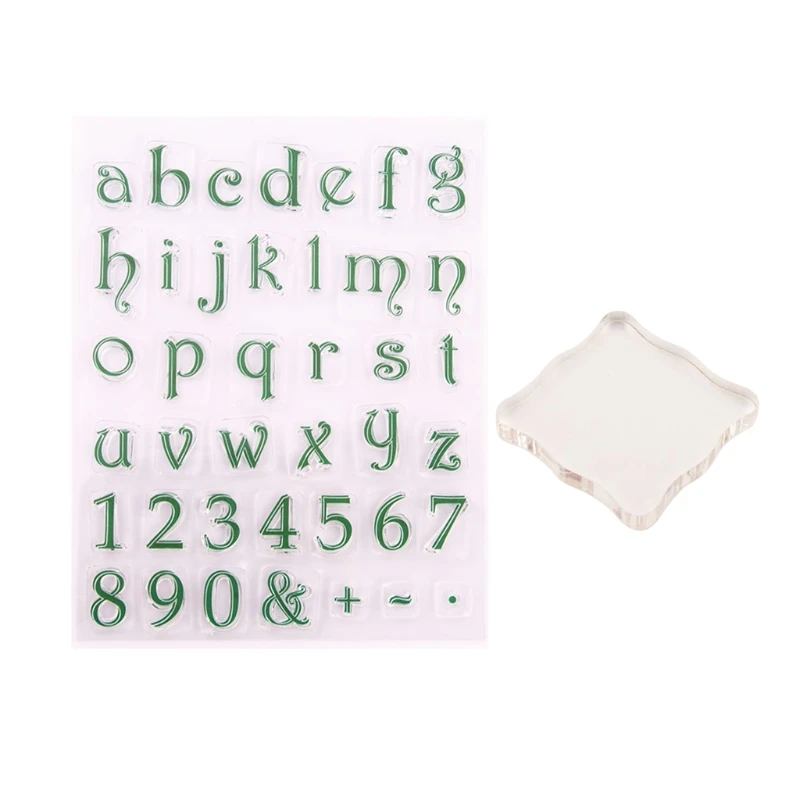 

Alphabet Fondant Cake Stamp Mold with Back Plate Pad Reusable for Cookies Biscuit Decorating Tool Card Making DIY Scrapbooking