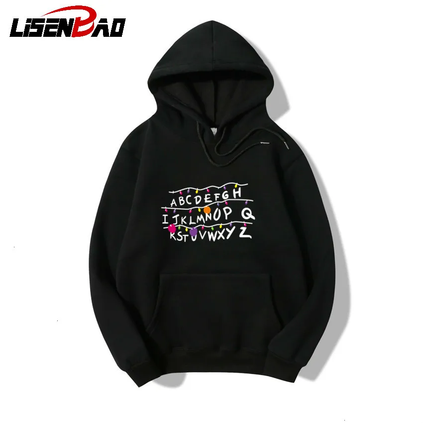 Осенне зимняя Толстовка LiSENBAO с капюшоном и надписью мужская женская одежда 100