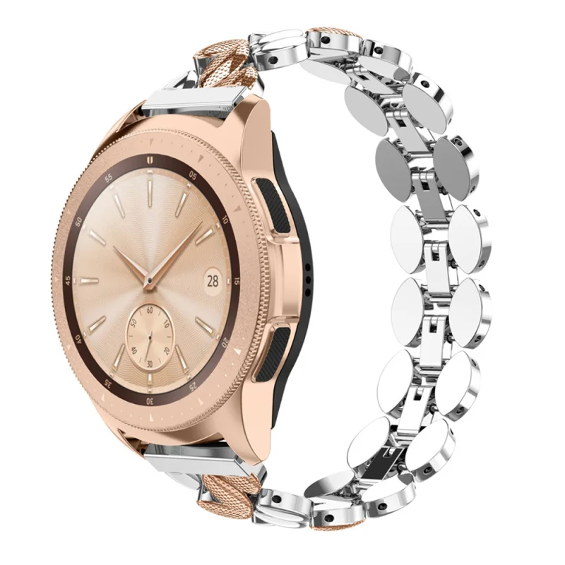 

Ремешок из нержавеющей стали для Samsung Galaxy Watch 42 мм, браслет, Женский металлический ремешок для Galaxy Active 2 40 мм