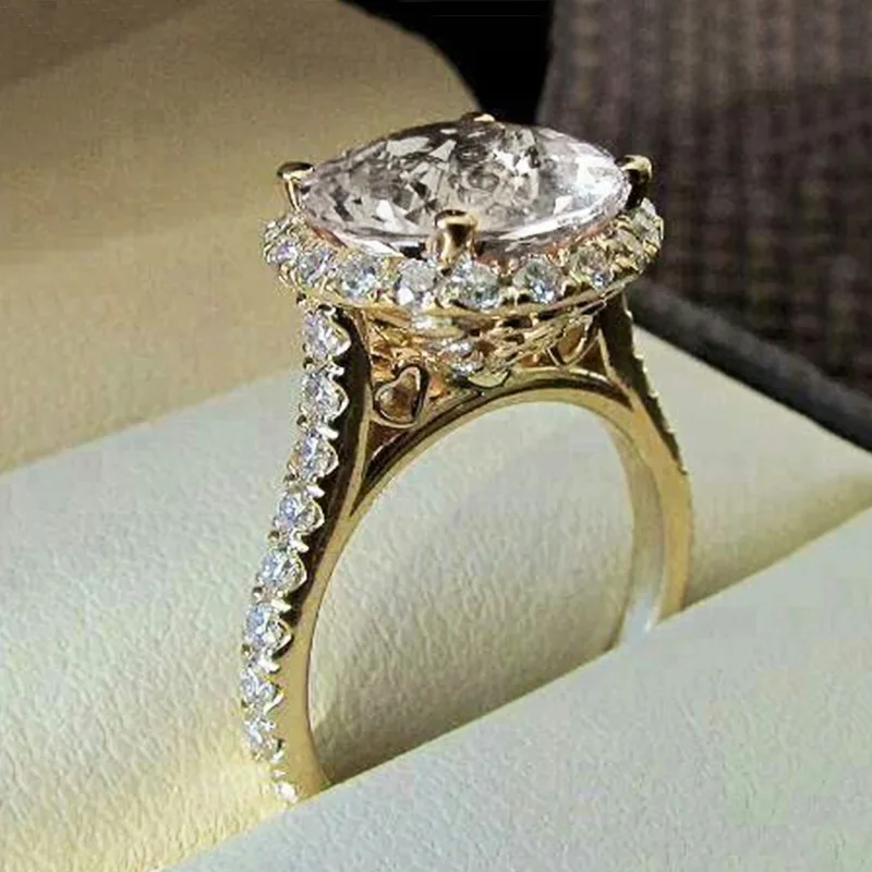 Классические винтажные кольца с четырьмя когтями из фианита ААА для женщин 2020