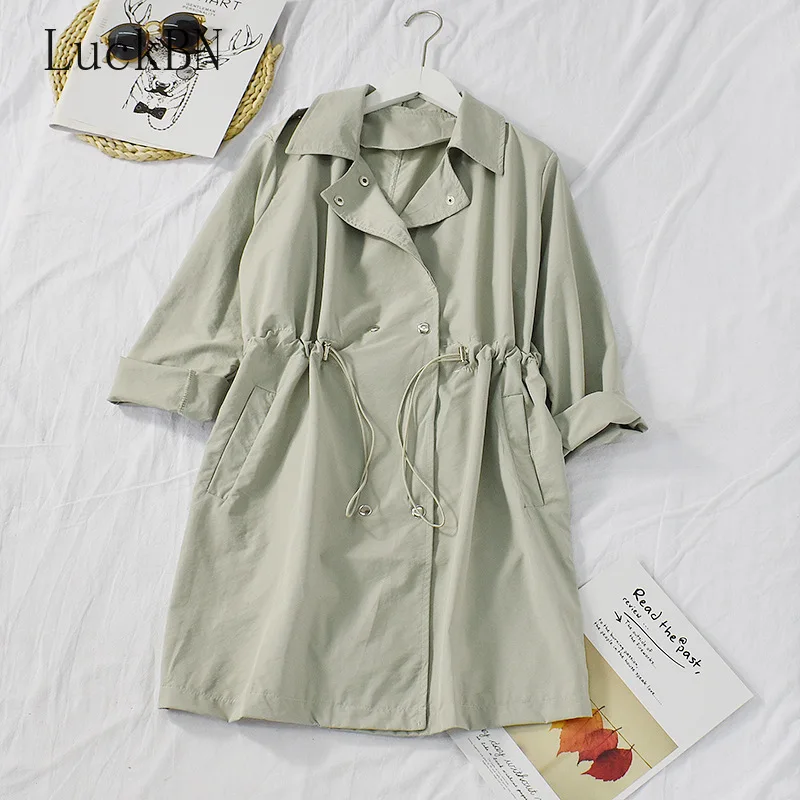 Тренчкот женский на завязках модная повседневная свободная элегантная