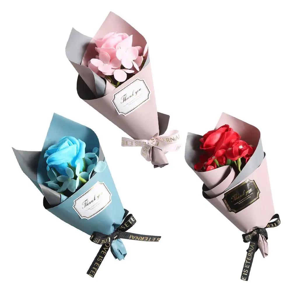 Красивый букет розы мыло для рук цветок подарок на день матери мини-букет