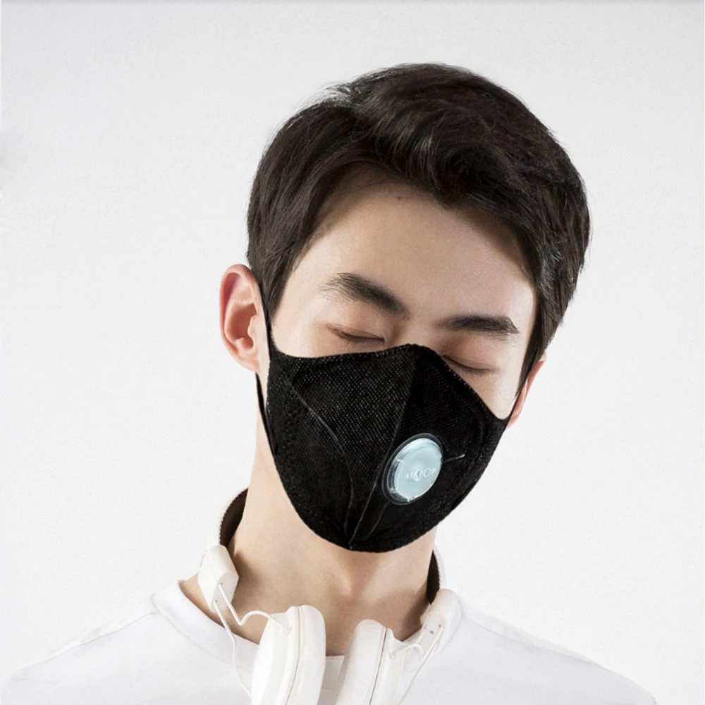 Маска для лица Xiaomi AirPOP 98.2% PM 2 5 4 шт. с вентиляционным клапаном долговечная