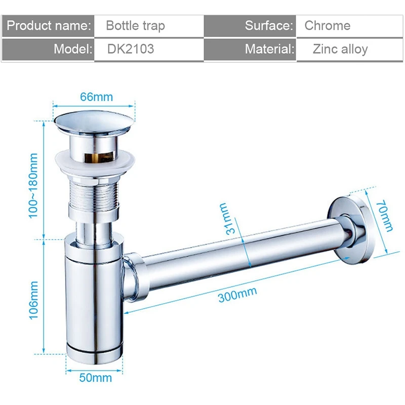 Новый-ванная комната бассейна бутылки ловушка вверх стопор Слива с переливом