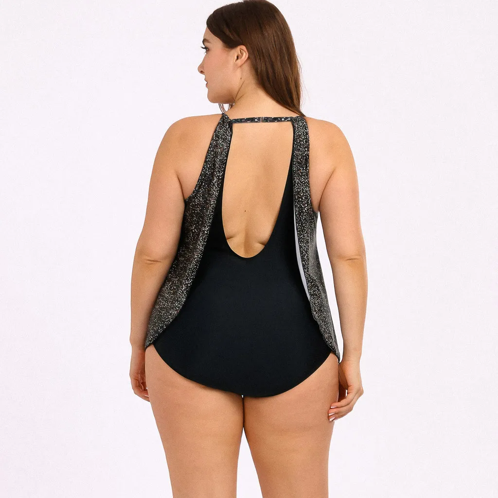 

Plus Size Swimwear Women Swimsuit Sexy Bikini Set Two-piece Suits Dot Print Bandage Bathing Suit Swimdress Female Tankini M-5XL