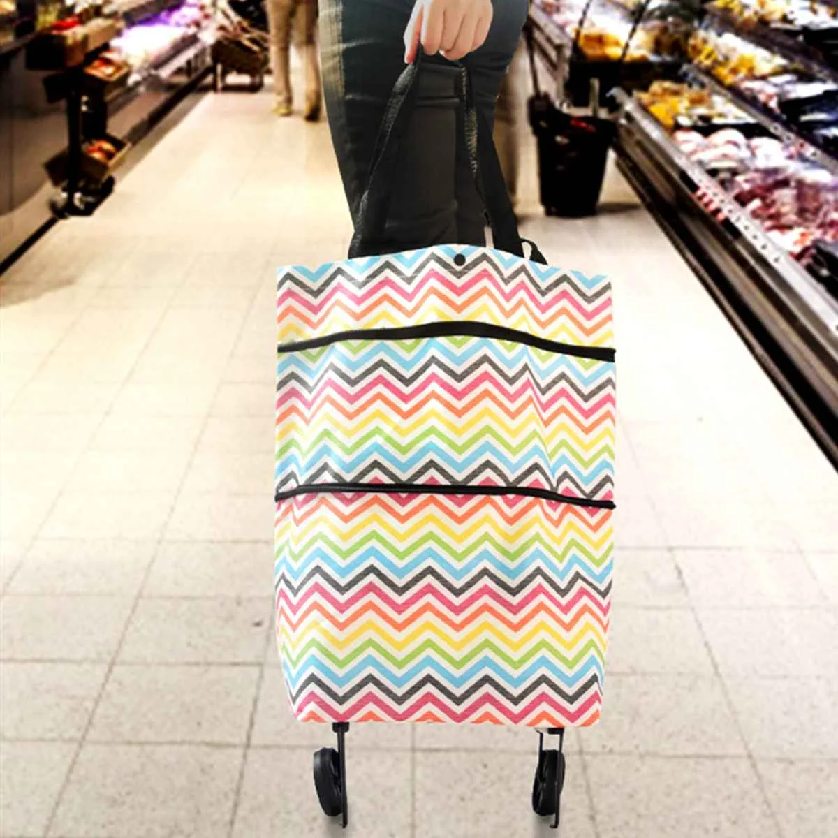 сумка для покупок тележка на колесах шопер Складная прачечной рынка портативная