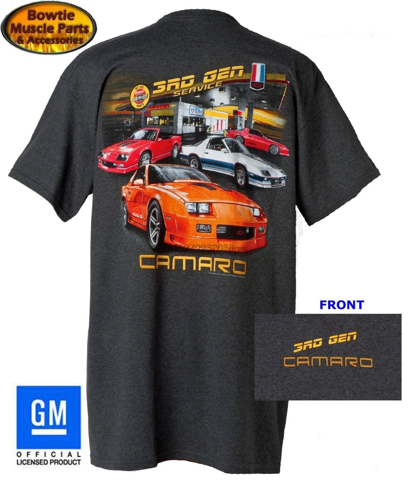 Футболка для автомобиля 3RD GEN CAMARO 82 83 84 85 86 87 88 89 90 91 PACE IROC Z28 IROC-Z | Мужская одежда
