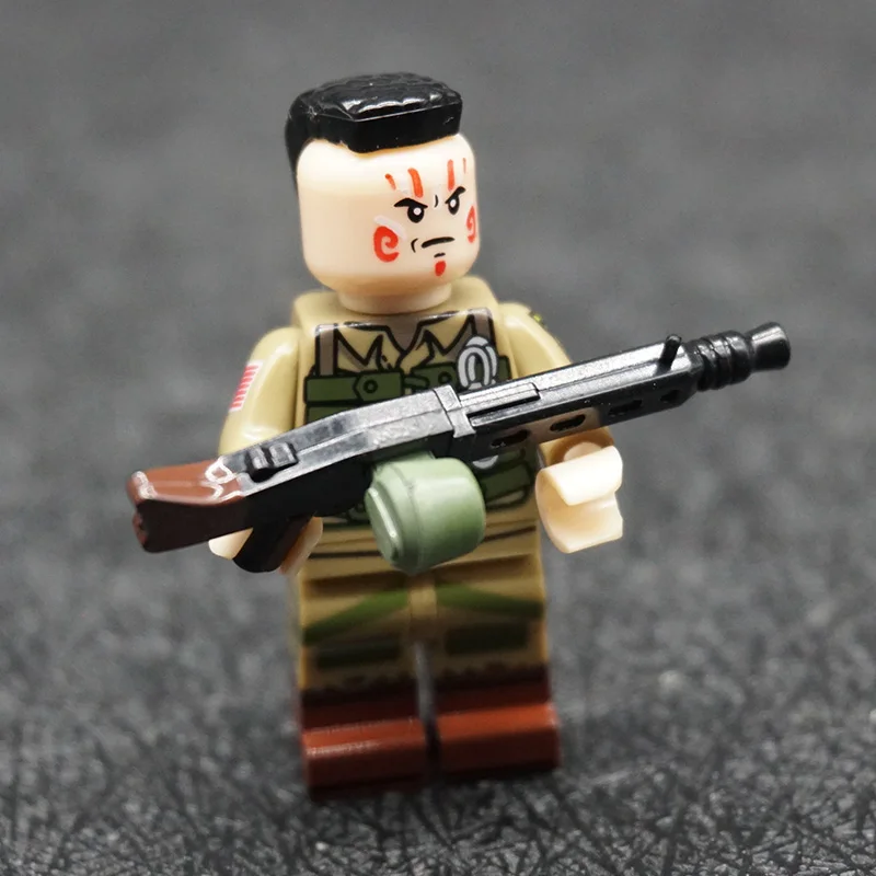 10 шт./партия Военная серия Оружие Винтовка Heave пулемет Submachine MOC часть строительные