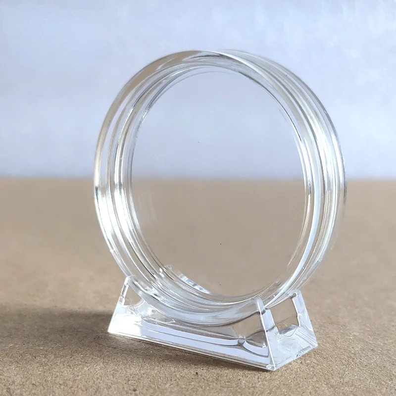 

40mm Acrylic Plastic Coin Coin Box Transparent Round Box Commemorative Coin Protection Box Washer Shell Collection Rotating Box