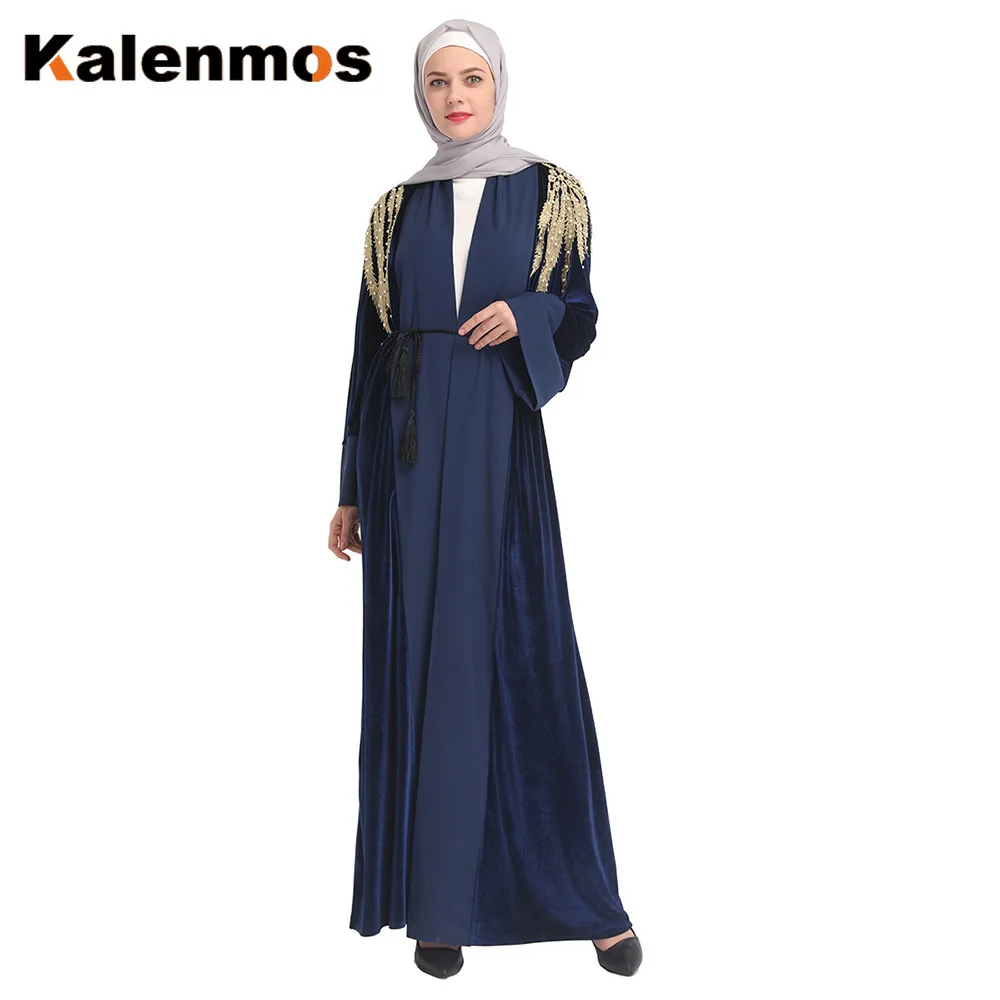 Мусульманское кимоно Abaya женское хиджаб платье Высокое качество длинный халат на