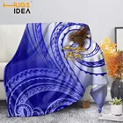 HUGSIDEA, персонализированное одеяло, полинезийское племенное белое одеяло с принтом Eag для кровати, дивана, сна, колена, одеяло s