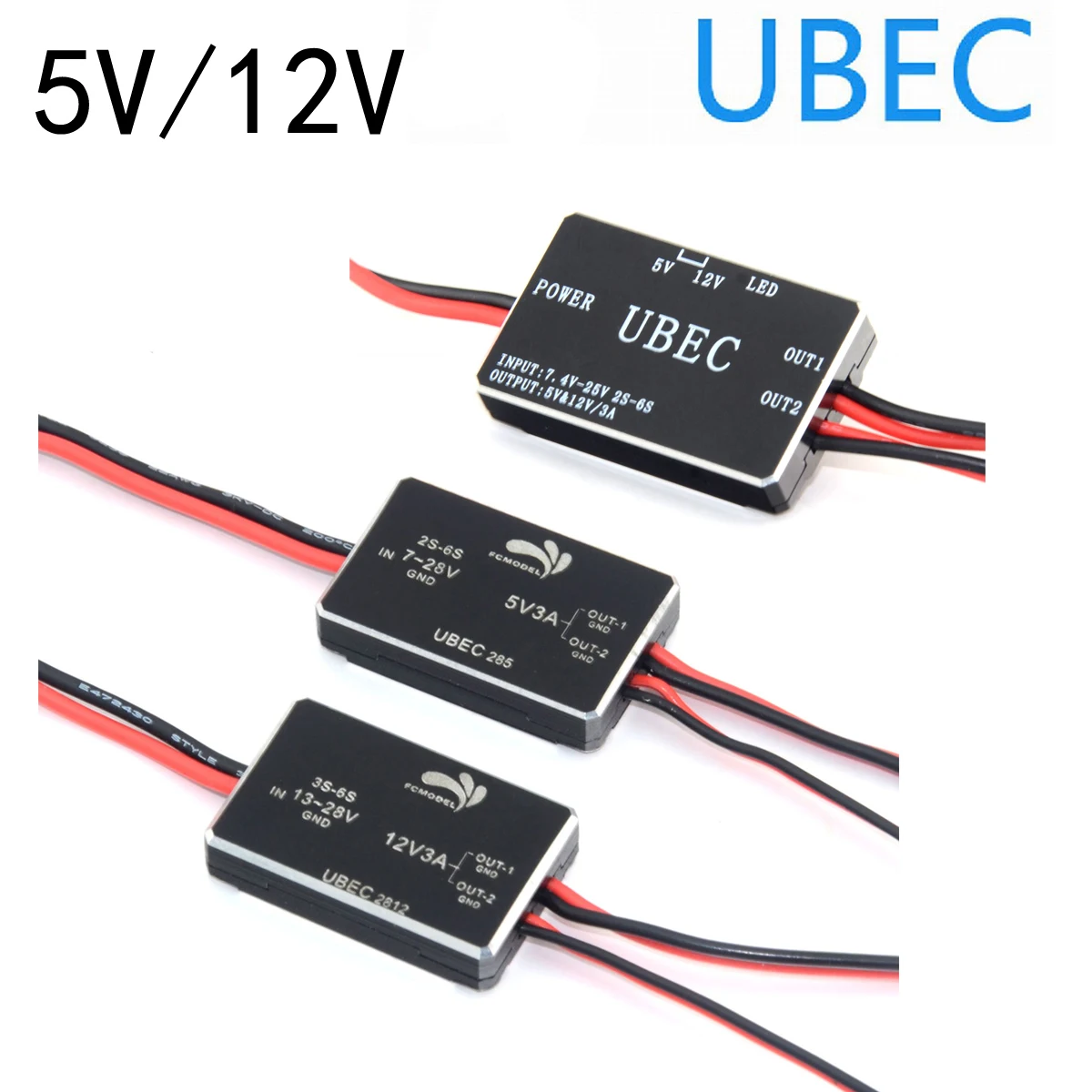 5 V/12 V 3A UBEC Поддержка 2-6 S/3-6 S Lipo батарея полностью экранированная анти-помех стабилизатор напряжения Rc вертолет Квадрокоптер