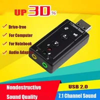 portable usb 2 0 virtual 12mbps external 7 1 channel nondestructive sound stereo 3 5mm headphone audio sound cards mini adapters