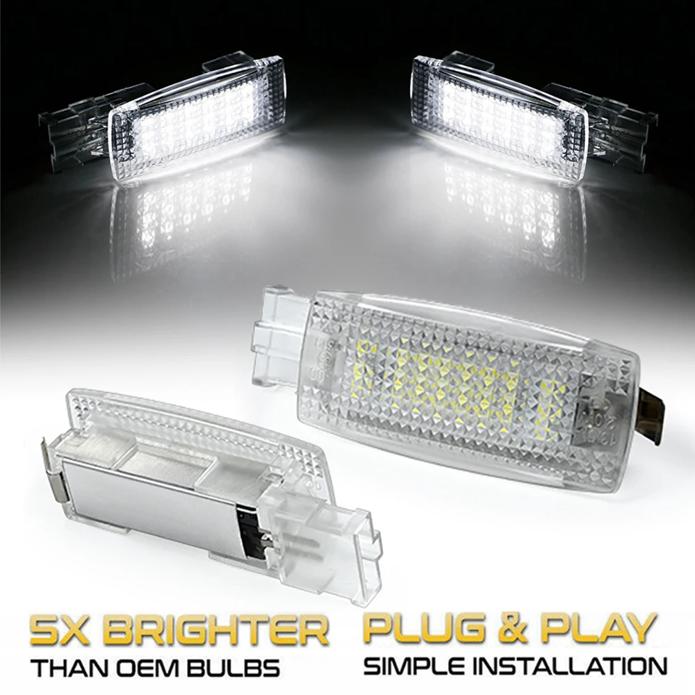 

2Pcs LED Interior Sun Visor Vanity Mirror Light Reading Lamps For VW Passat B5 B6 B7 CC Jetta Polo EOS Golf Tiguan Touran Sharan