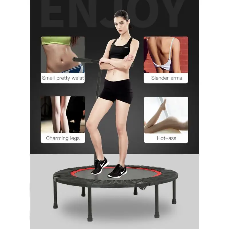 

Профессиональный Домашний батут для дома, складной маленький фитнес-батут для взрослых, детский батут, стабильная Защитная подкладка, бату...