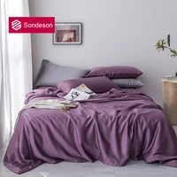 sondeson new 100 silk noble purple bedding set silk healthy double queen king duvet cover flat sheet pillowcase quilt cover