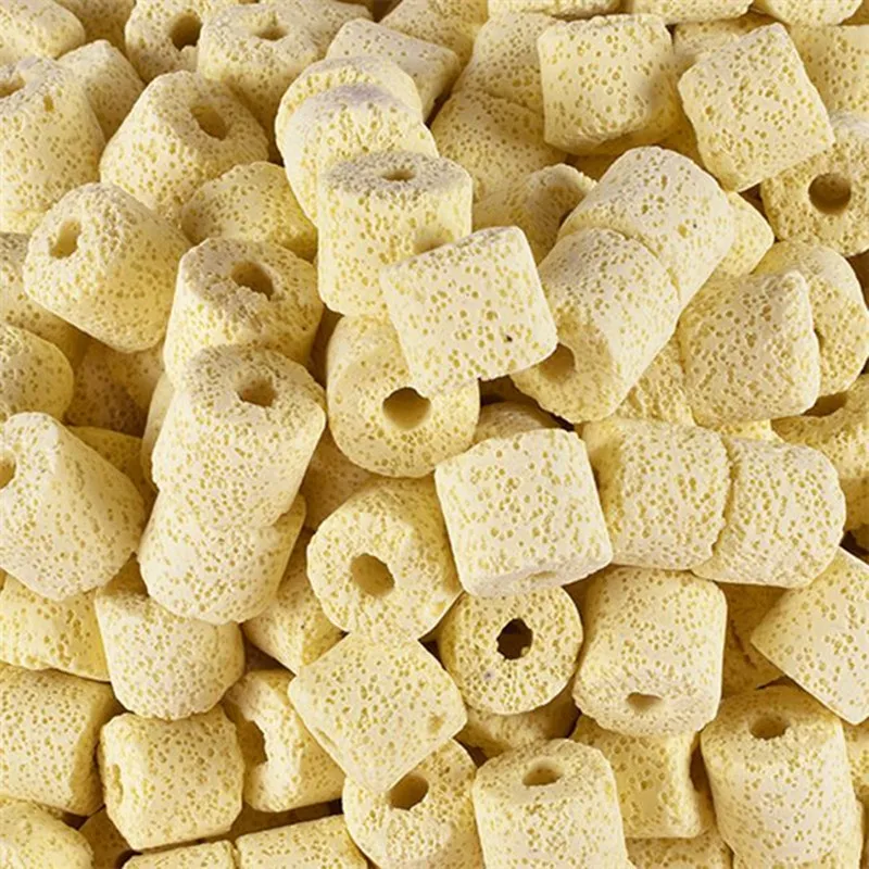 Желтый керамический био пористый фильтр биологические кольца аквариумный