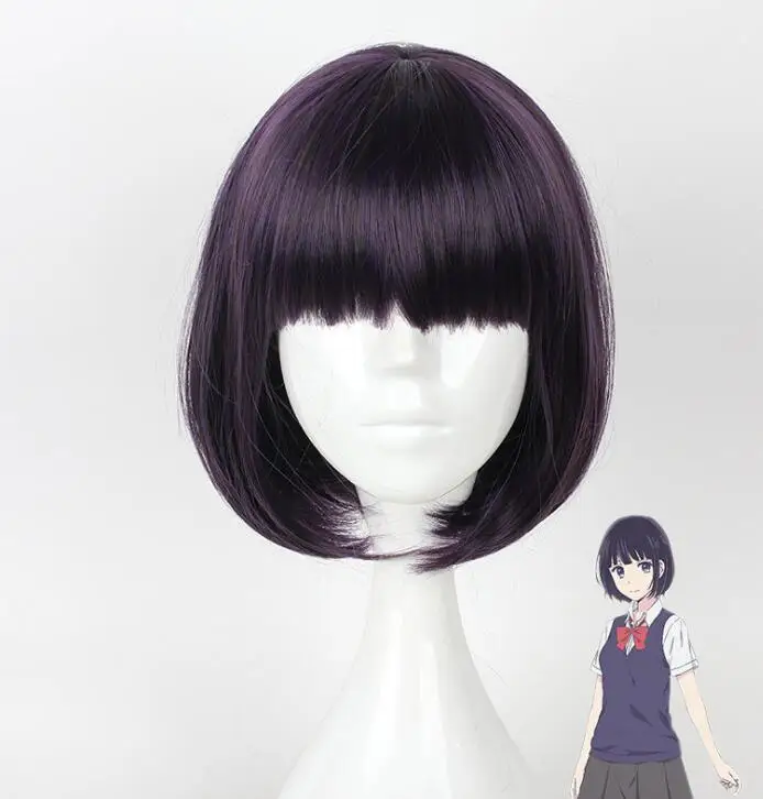 

Anime Short Wig Cosplay Sailor Moon Sailor Moon Sailor Saturn Tomoe Hotaru Costume Heat Resistant Synthetic Hair Women Wigs
