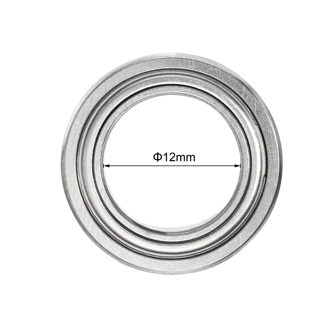 

uxcell 5pcs F6701ZZ Flange Ball Bearing 12mmx18mmx4mm Double Metal Shielded (GCr15) Chrome Steel Bearings for Home Office