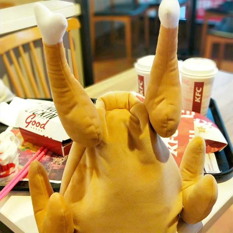 

Party Toys Electric Short Plush Stuffed Animals Amusing Crazy Cool Funny Thanksgiving Day Halloween Turkey Hat