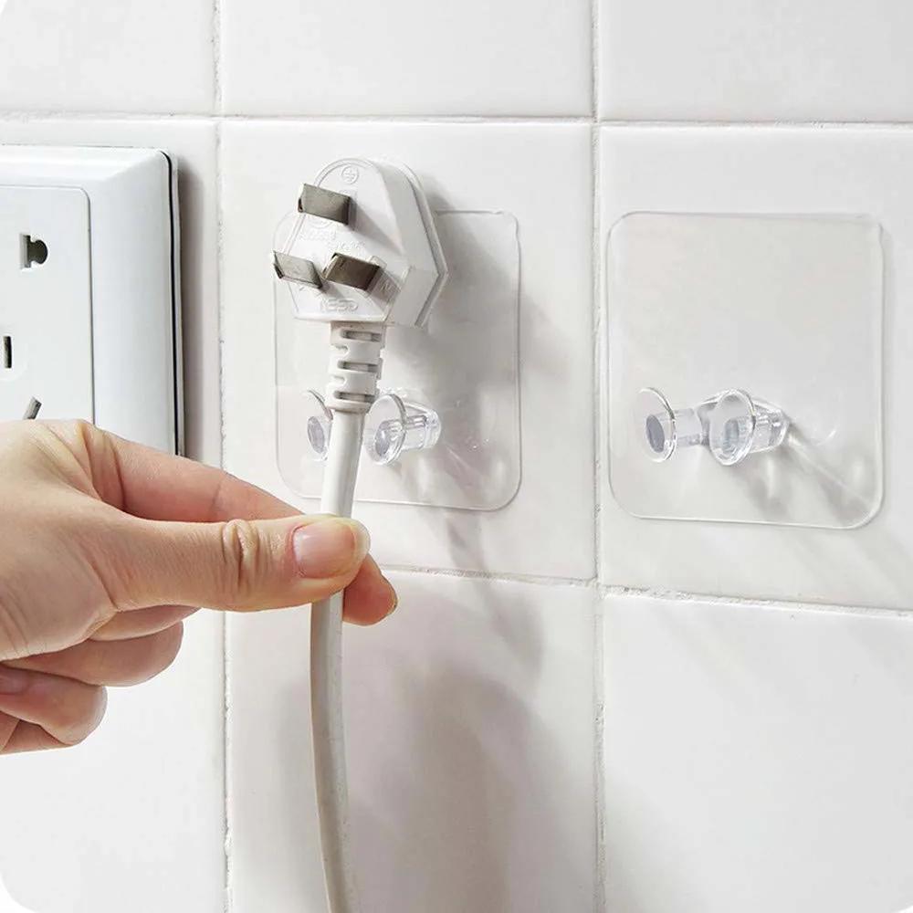 Прозрачные крепкие самоклеящиеся дверные вешалки настенные крючки розетки